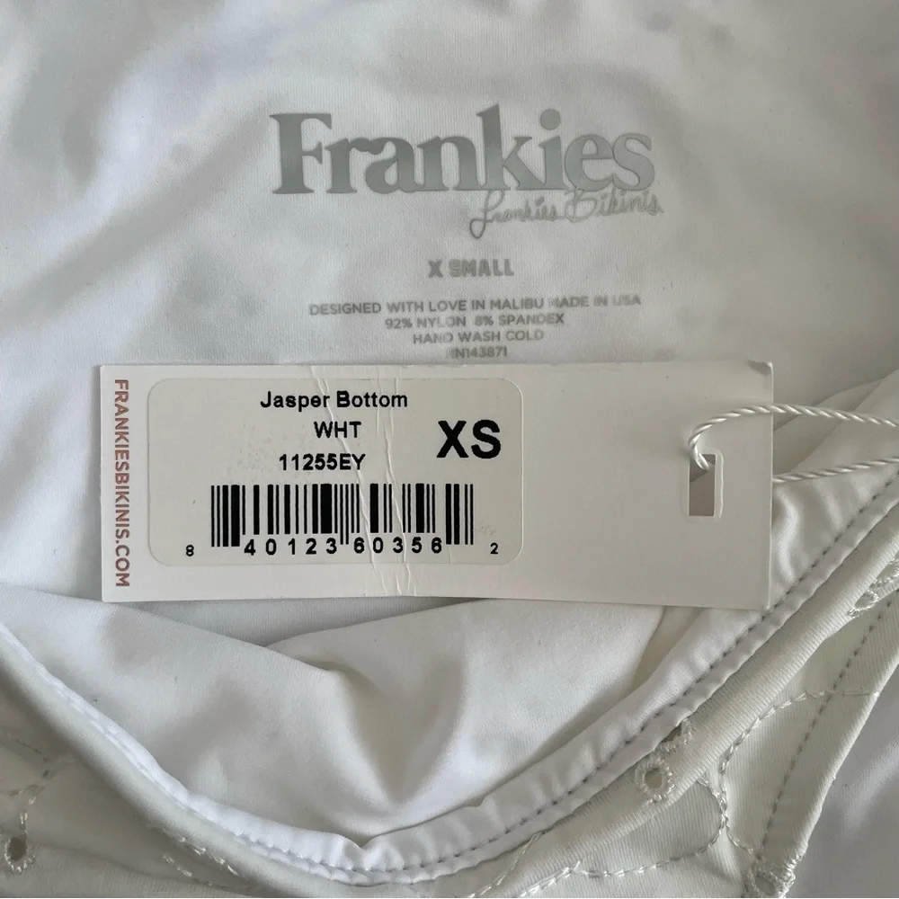 FRANKIE’S BIKINIS Jasper Eyelet White Swim Bottom - New With Tags, Extra…
